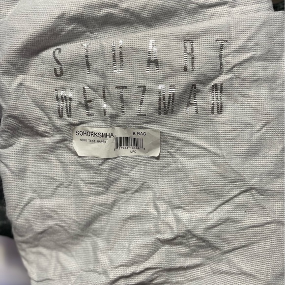 STUART WEITZMAN   LEATHER SATCHEL    Black Black/gray/gold colored hardware. - Picture 8 of 13